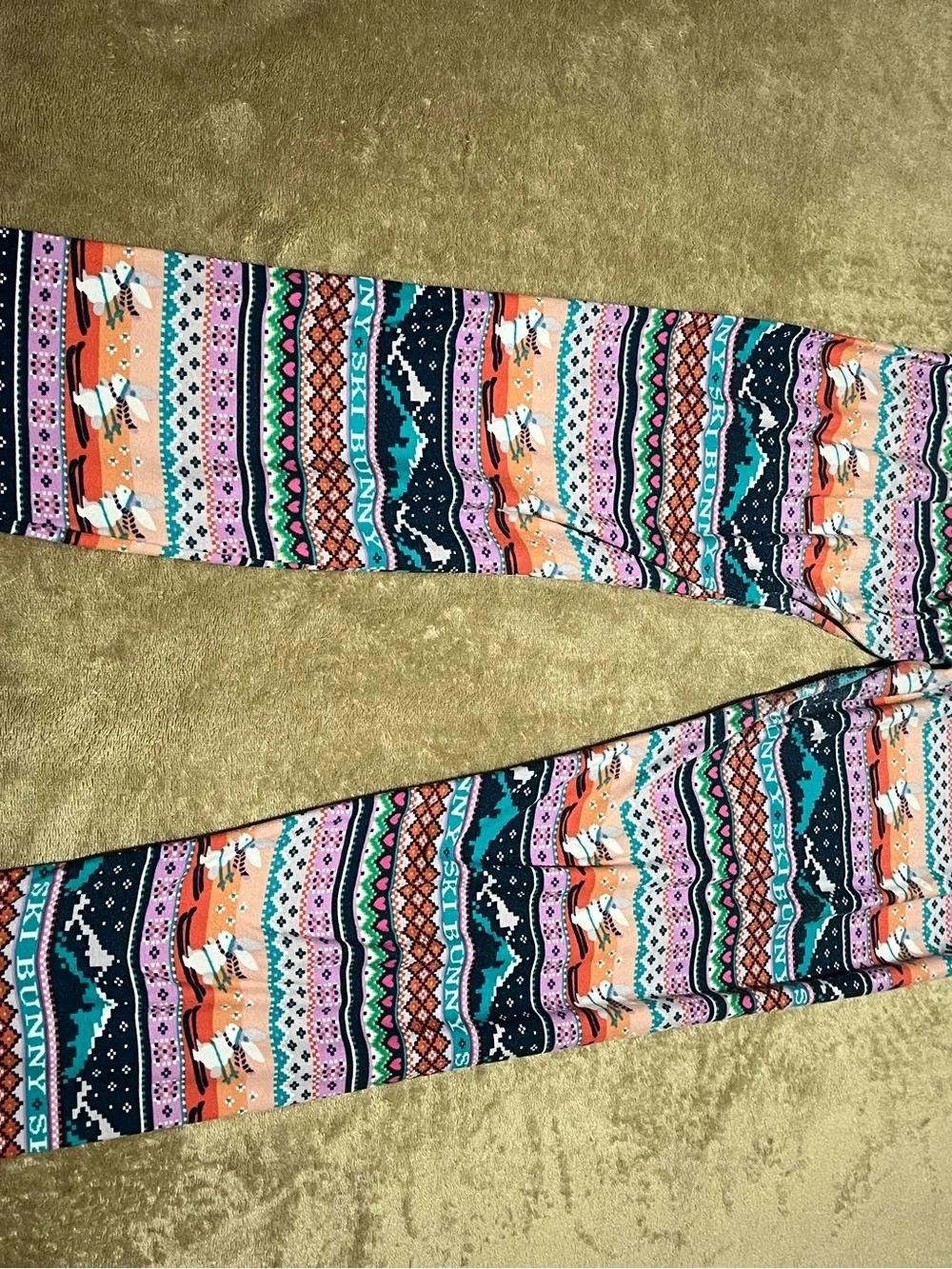 Multicolor Patterned Leggings - Stretchy Comfort-Large